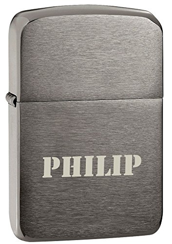 Custom Engraved Black Ice Zippo Lighter - Personalized Windproof Metal Lighter for Men & Women - Perfect for Gifts, Camping, Travel & Collectibles