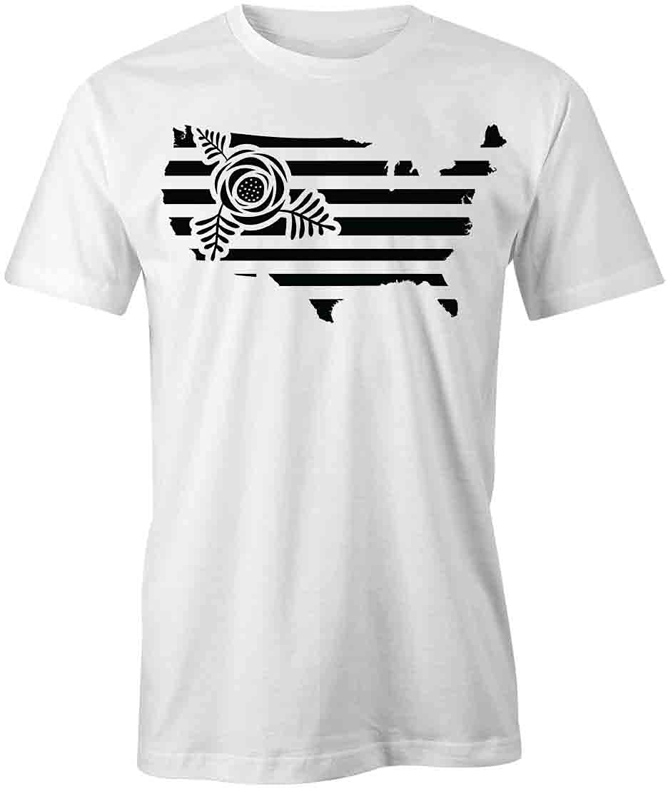 American Graphic Printed T-Shirt - White Cotton Tee for Men & Women | Casual Wear, Street Style, Everyday Outfit
