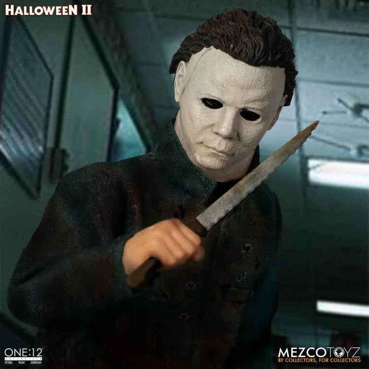 Halloween II One:12 Collective Michael Myers Action Figure - Premium Collectible for Horror Fans & Movie Enthusiasts - Perfect for Display, Cosplay, and Halloween Decorations