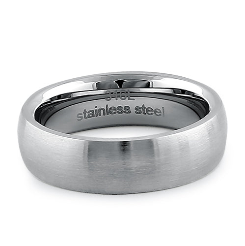 6mm Stainless Steel Satin Finish Band Ring for Men & Women - Durable Wedding, Engagement, or Everyday Fashion Jewelry