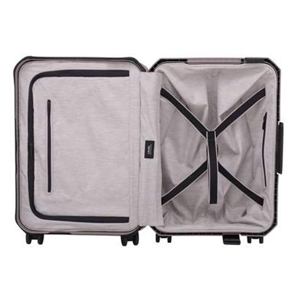 Lojel Voja 21.6 Inch Carry On Hardside Luggage - Lightweight Spinner Suitcase with 4 Wheels, TSA Lock, Warm Grey - Perfect for Air Travel, Business Trips & Weekend Getaways