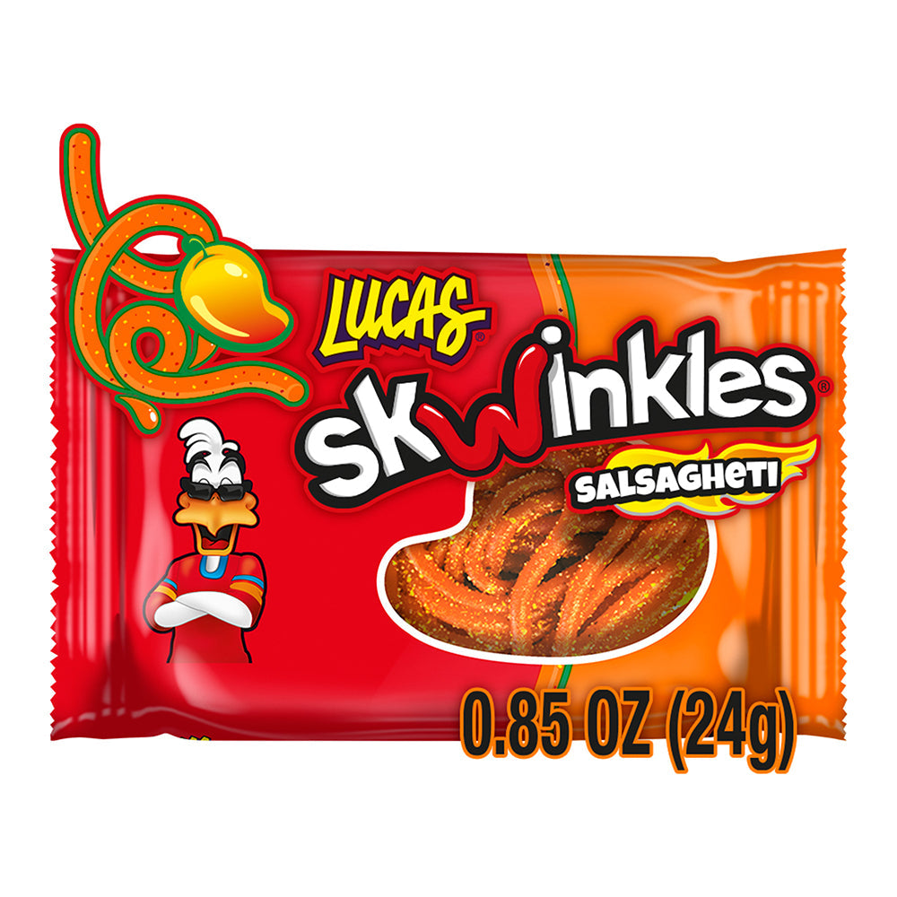 Lucas Salsaghetti Mango Candy - 12 Count Box | Sweet & Tangy Mexican Treat | Perfect for Parties, Snacking & Gifts