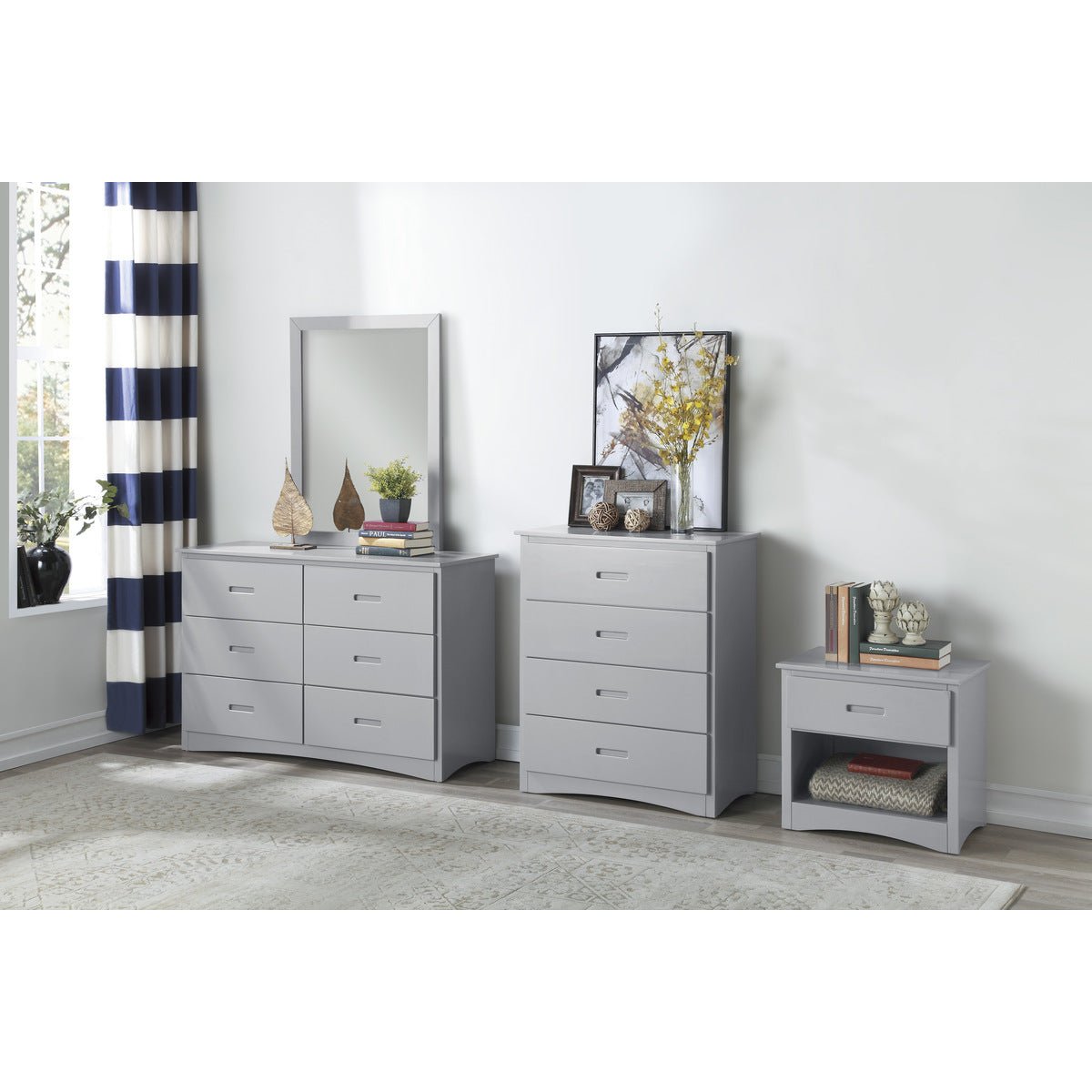 Solid Wood Grey Twin/Twin Bunk Bed with Ladder & Guardrails - Sturdy Kids Bunk Bed for Small Spaces | Perfect for Shared Bedrooms, Dorms & Vacation Homes