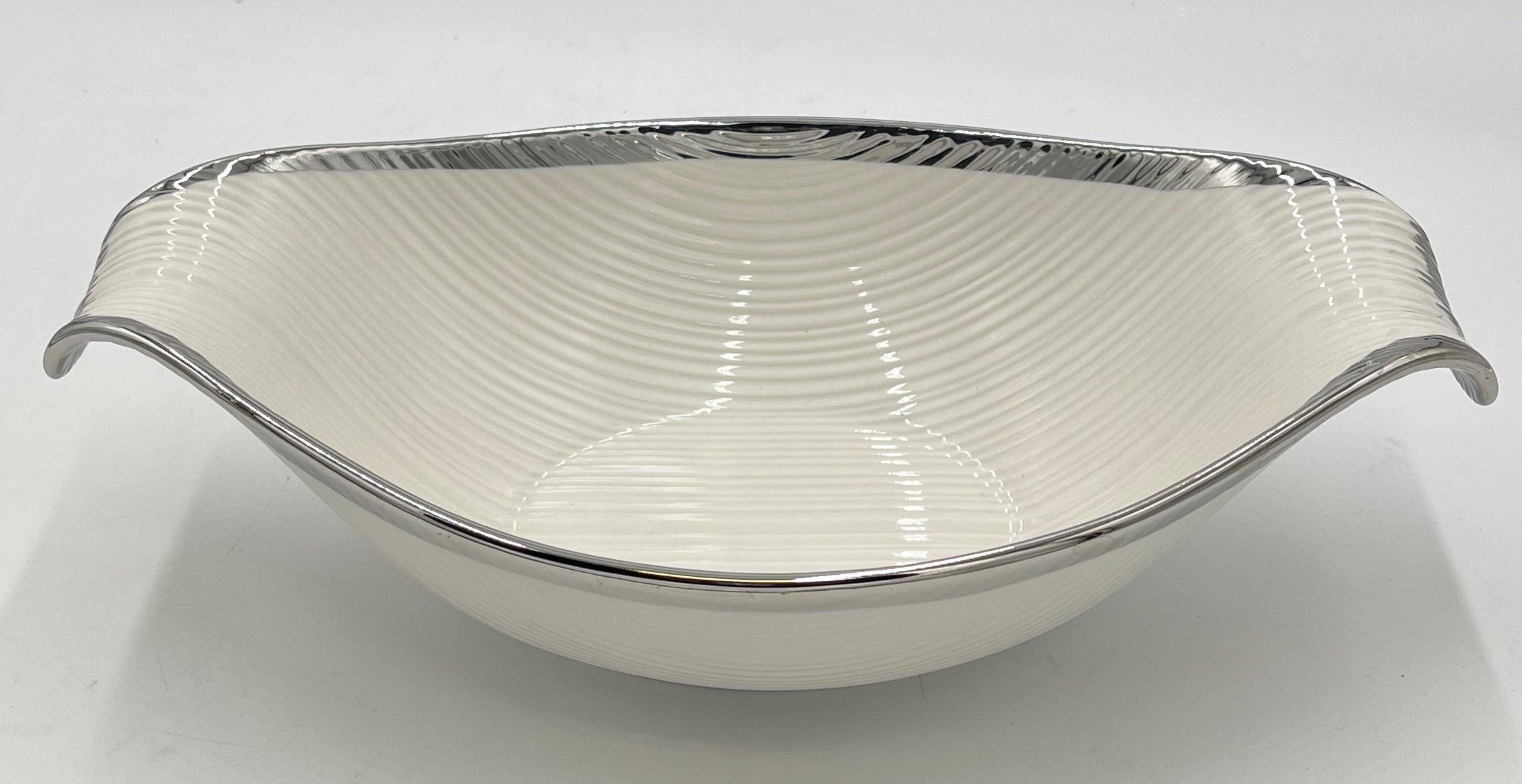 16-Pack Silver Design Decorative Bowls 15.5x8.5x5.5 Inches - Perfect for Party Serving, Home Decor, and Gift Giving