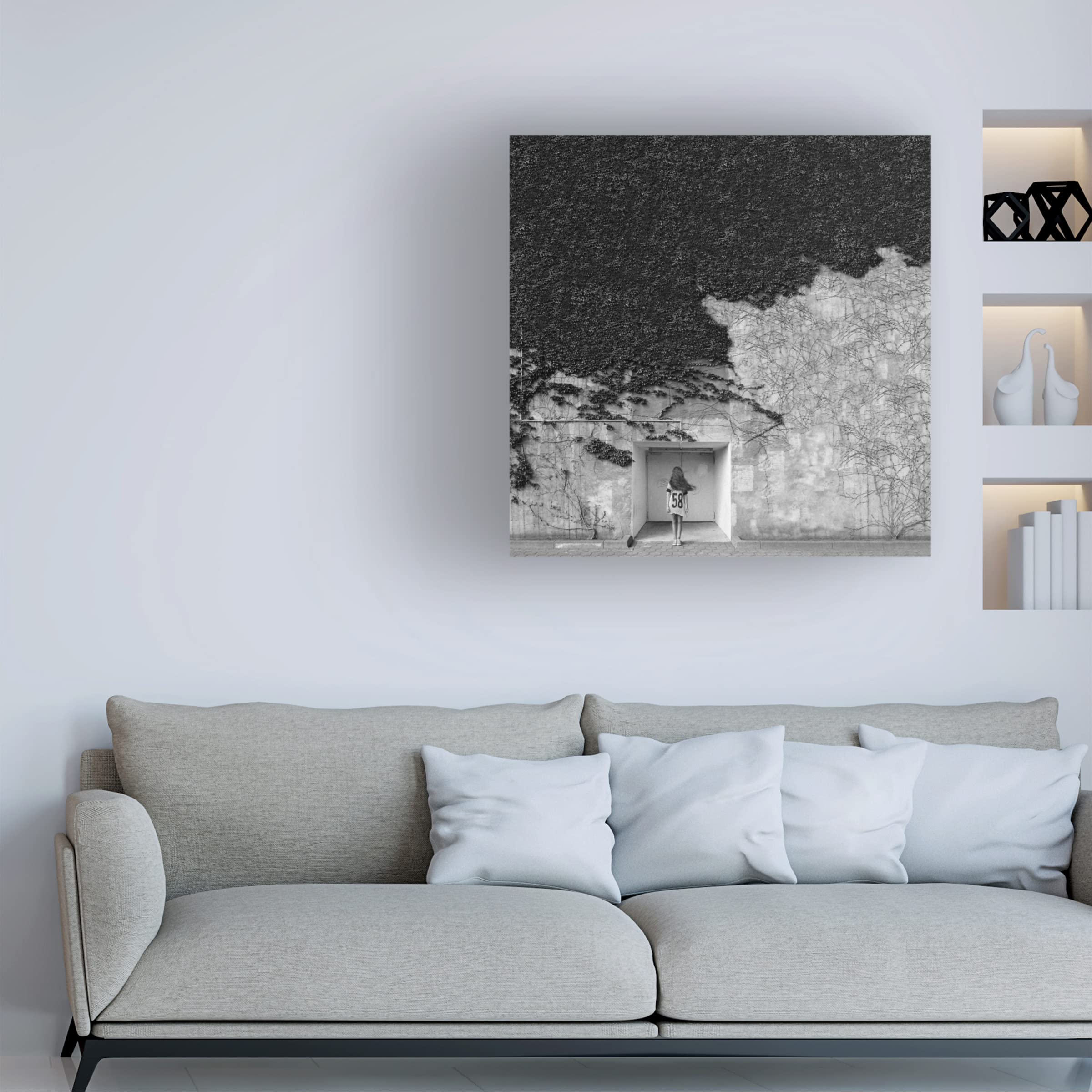 Trademark Fine Art 'Transience' Canvas Wall Art Print by Marco Beck - Modern Abstract Painting for Living Room, Bedroom & Office Decor