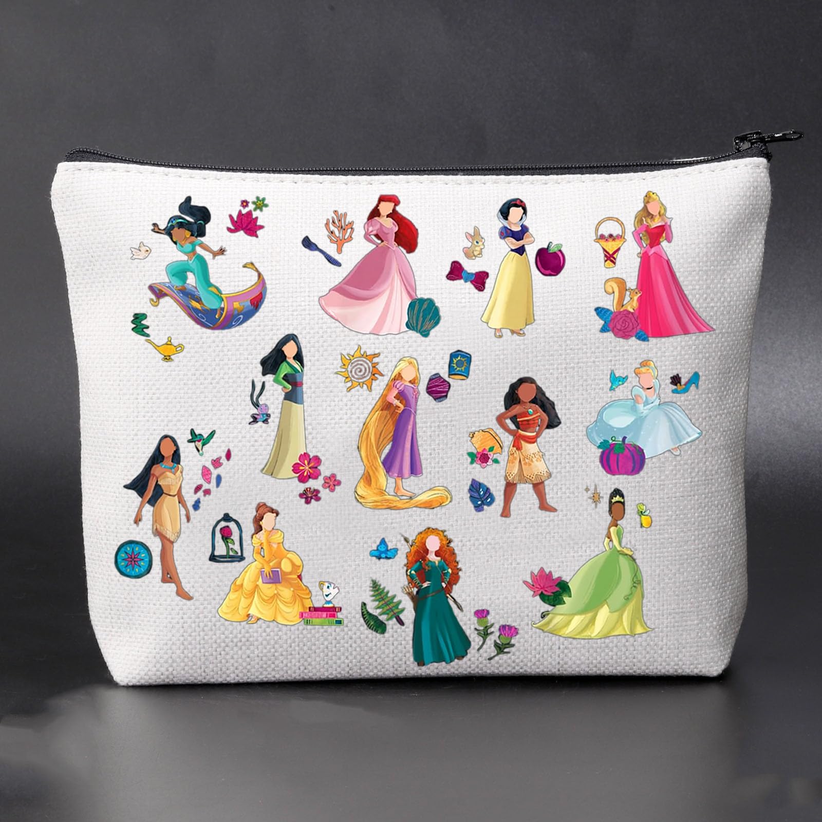 JNIAP Magical Princess Cosmetic Bag - Fairy Tale Inspired Makeup Pouch for Girls, Perfect Gift for Daughter's Birthday, Princess Theme Party & Travel Accessories