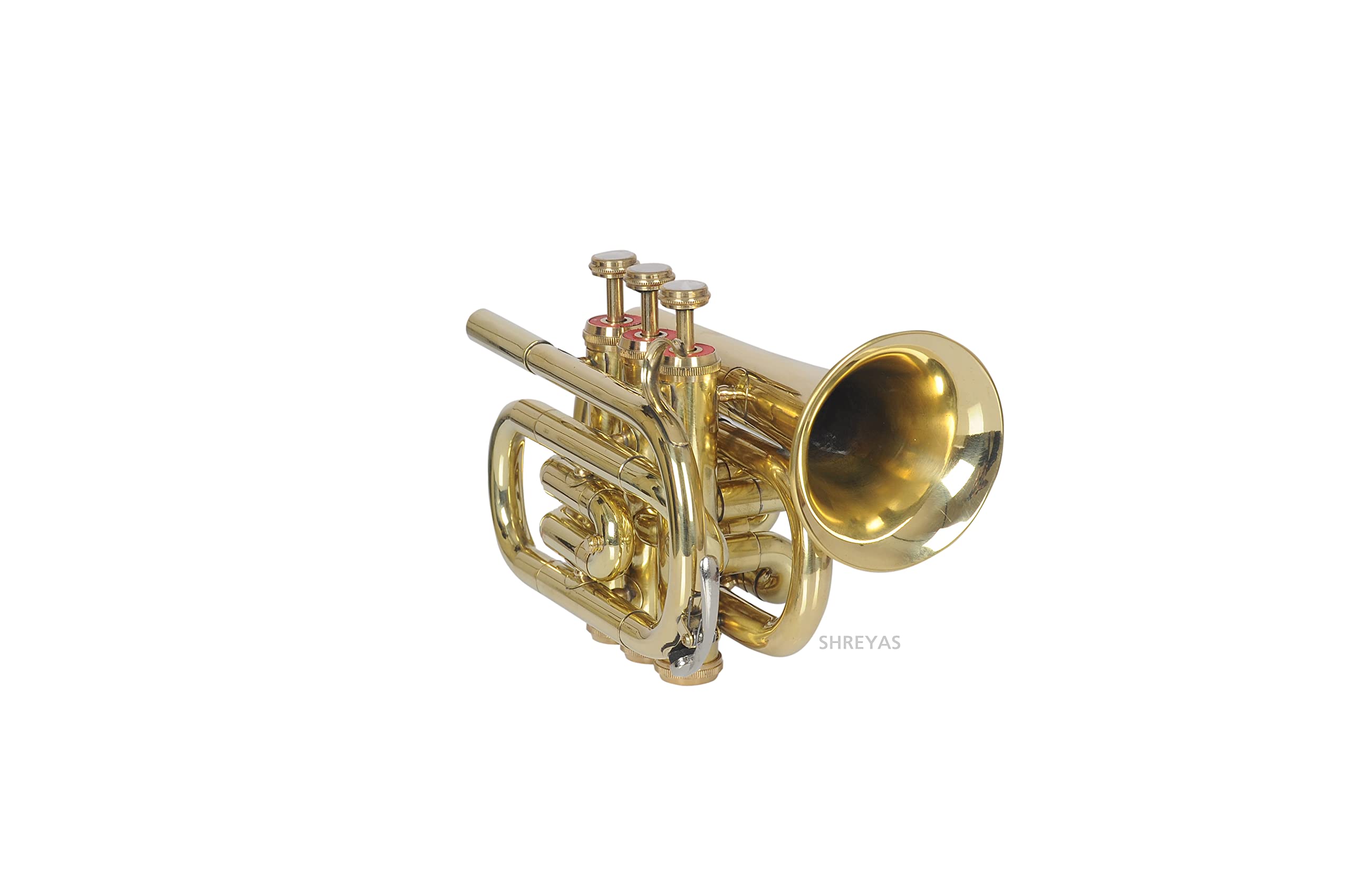 PoTr-05 Bb Pocket Trumpet - Professional Brass Instrument with Premium Sound & Included Hard Case SCX836 | Perfect for Travel, Jazz Bands & Student Musicians