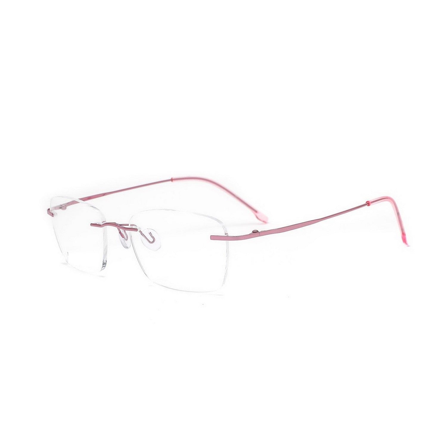 Stylish Rimless Glasses Frame - Wide Rectangle Unisex Eyewear for Men & Women | Perfect for Reading, Work & Fashion Accessories
