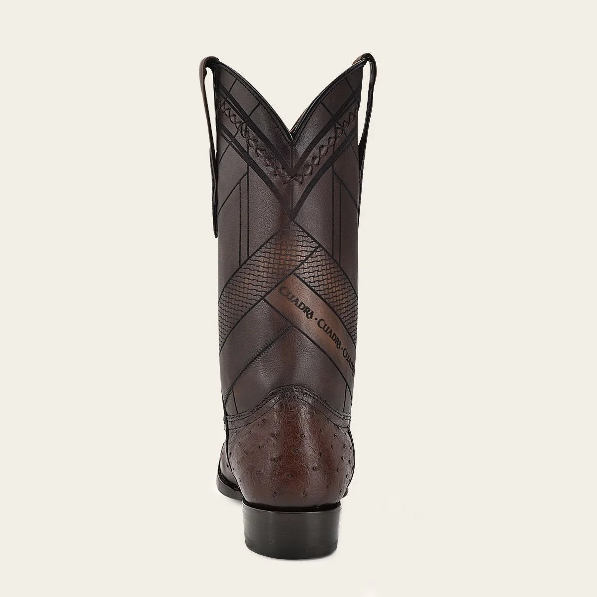 Men's Cuadra Brown Cowboy Boots - Genuine Ostrich Leather Western Dress Boots S42FA1 | Perfect for Rodeo, Country Dancing & Western Fashion