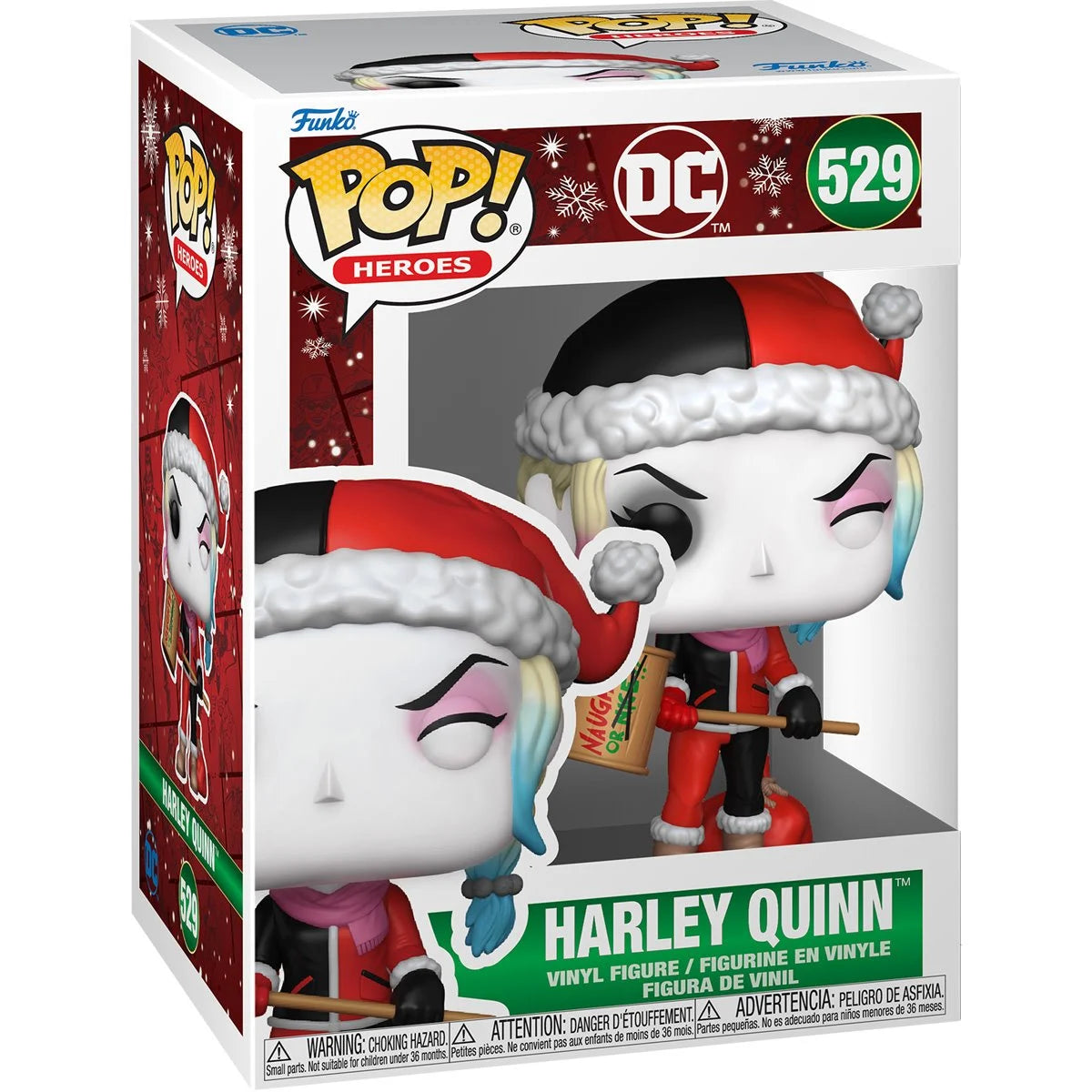 DC Comics Holiday 2024 Harley Quinn Funko Pop! Vinyl Figure #529 - Collectible Christmas Gift for Comic Fans & Pop Culture Enthusiasts - Perfect for Display, Gifting & Holiday Decorations