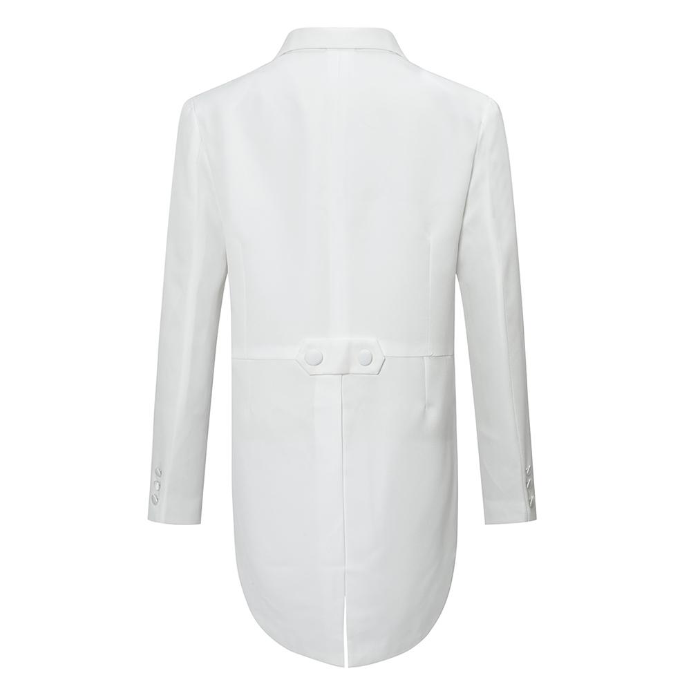 White Swallowtailed 3-Piece Slim Fit Dinner Suit for Men | Formal Tuxedo Set for Weddings, Prom & Black Tie Events