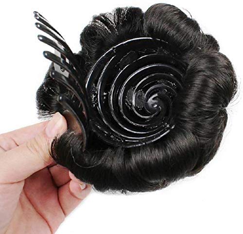 HIMMU'S FASHION HUB Clip-in Synthetic Hair Bun Extension for Women & Girls - Natural Brown (30g) - Perfect for Parties, Weddings & Daily Styling