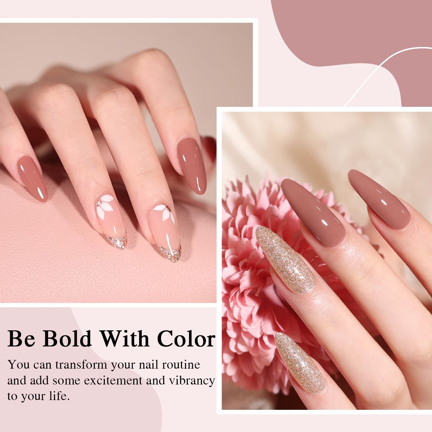 Beautpal 10 Pcs Nude Gel Nail Polish Set - Natural Skin Tone Soak Off LED Gel Polish for All Seasons, Salon & DIY Manicure (Pink Neutral Shades) | Perfect for Wedding, Party & Everyday Nail Art