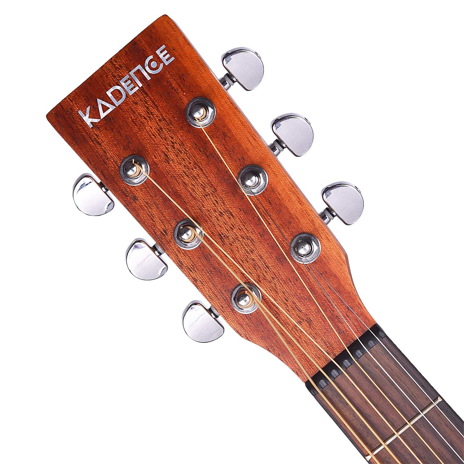 Kadence Acoustica Series Zebra Wood Acoustic Electric Guitar with Pickup, Built-in Tuner & Gig Bag - Professional & Beginner Friendly Acoustic Guitar for Live Performances, Studio Recording & Home Practice