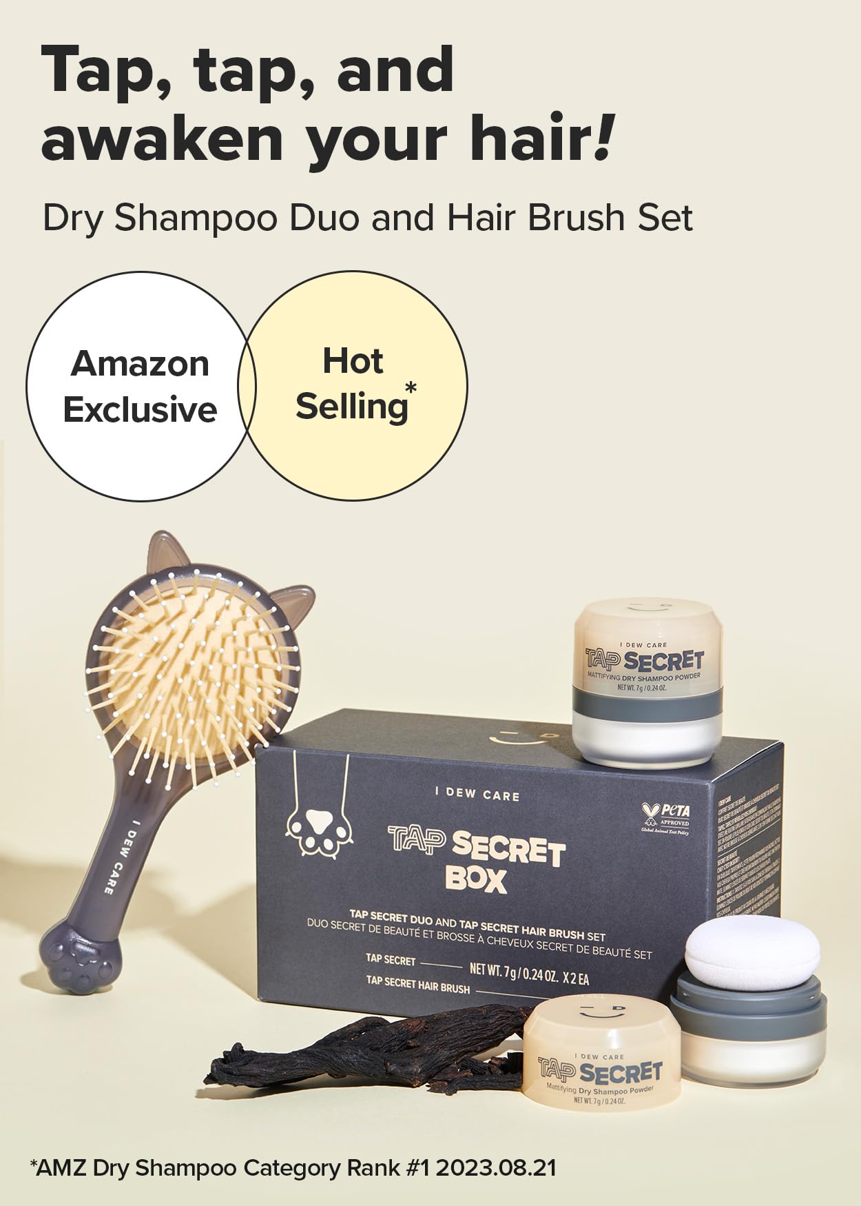 I DEW CARE Dry Shampoo & Korean Skincare Set - Vitamin Glow Pack for Hair & Face Care