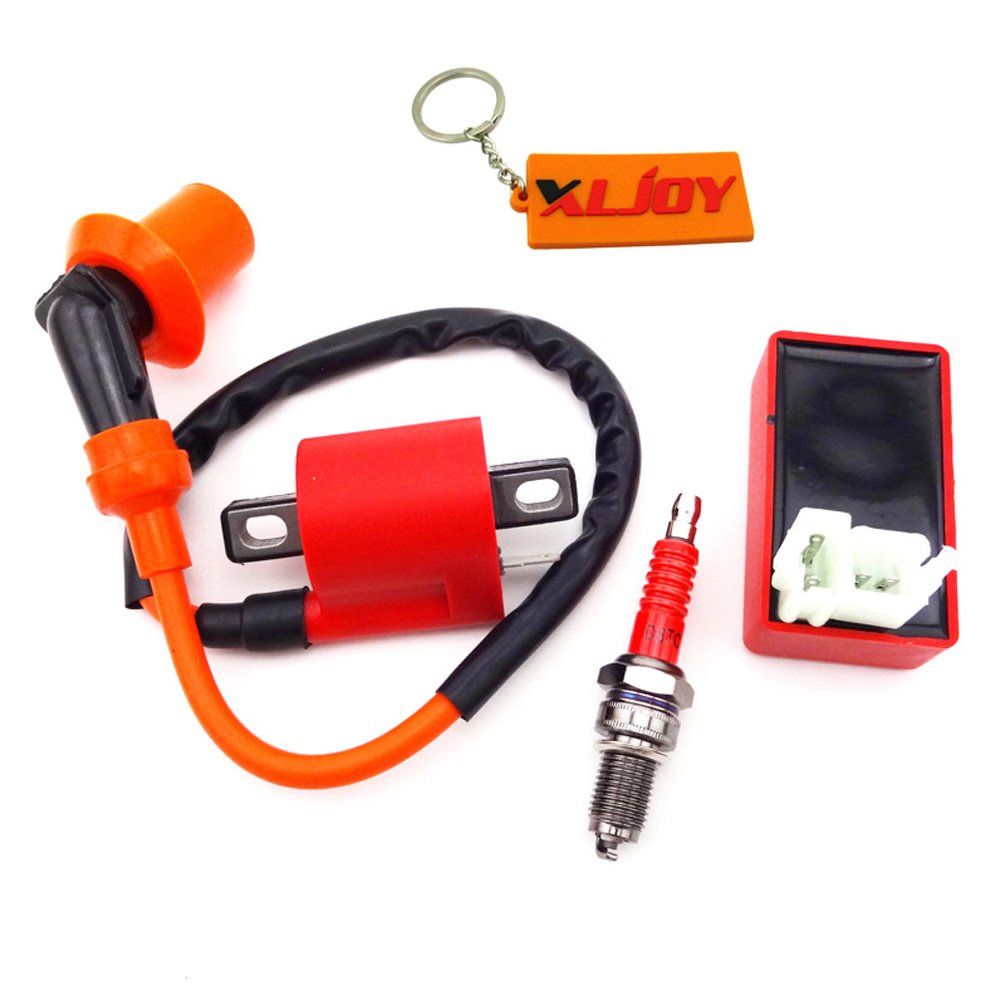 High Performance Racing Ignition Coil & CDI Spark Plug Kit for 125cc-250cc ATV, Quad, Dirt Bike - D8TC CG Compatible - Upgrade Your Off-Road Adventure & Motorcycle Performance