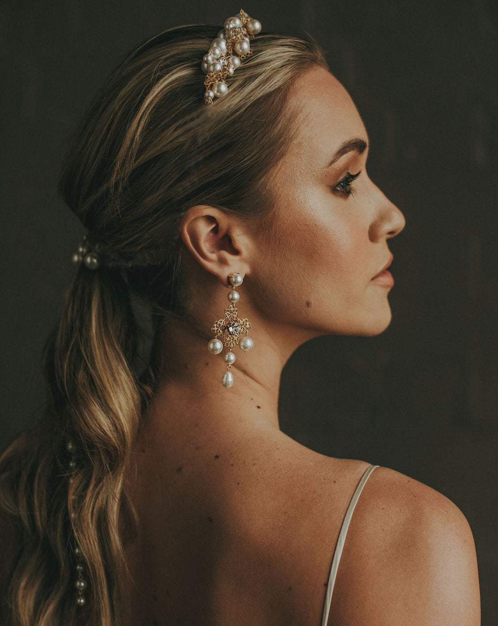 Elegant Pearl Chandelier Bridal Earrings - Vintage Statement Jewelry by Kezani | Perfect for Weddings, Prom & Special Occasions