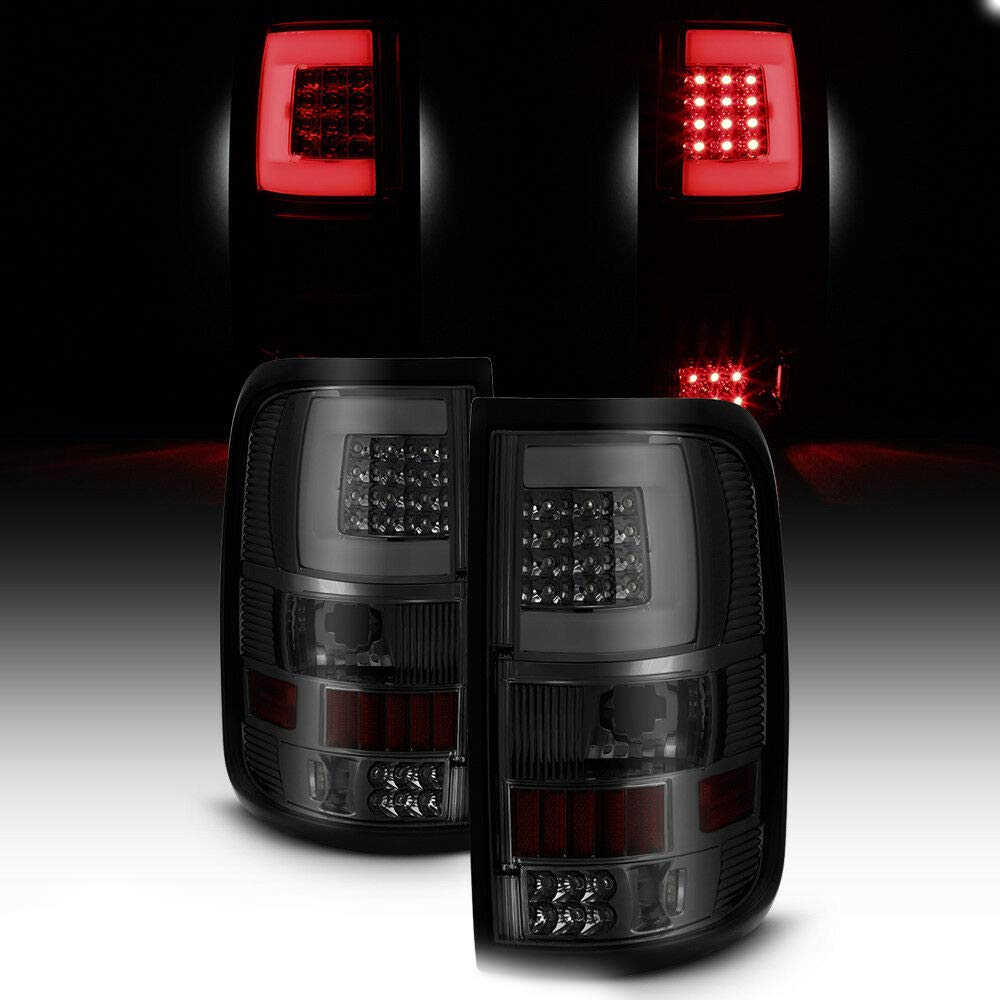 Nimeinifa LED Tube Smoked Tail Lights Compatible with 2004-2008 Ford F-150 Lobo - Upgrade Your Truck's Style & Visibility for Night Driving & Off-Road Adventures