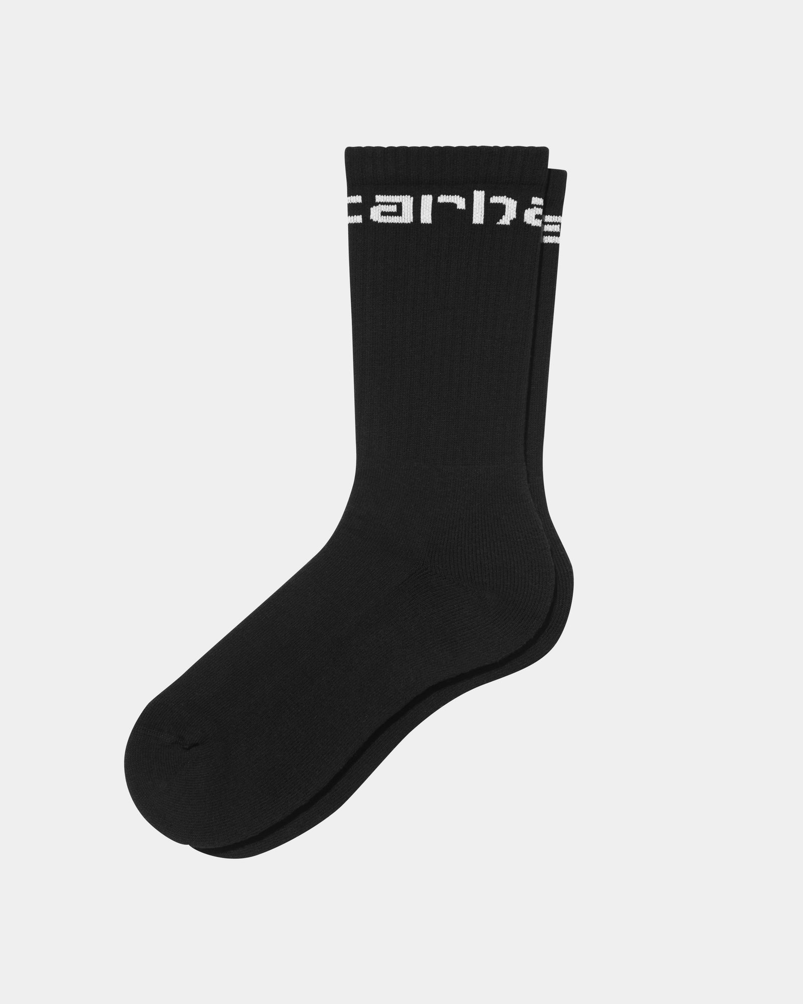 Carhartt Men's Work Socks - Durable Black & White Crew Socks for Construction, Hiking & Outdoor Activities