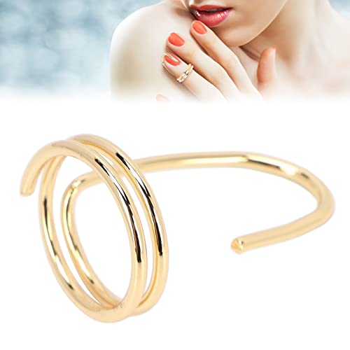Copper Fingertip Nail Rings for Women - Elegant Manicure Jewelry & Nail Decoration - Gold Nail Tip Protectors & Accessories for Parties, Weddings and Special Occasions