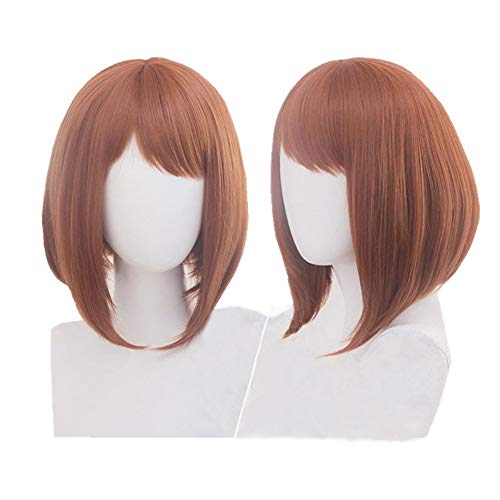 Heat Resistant Short Brown Cosplay Wig for Anime, Halloween & Costume Parties - Perfect for Conventions, Cosplay Events & Themed Dress-Up