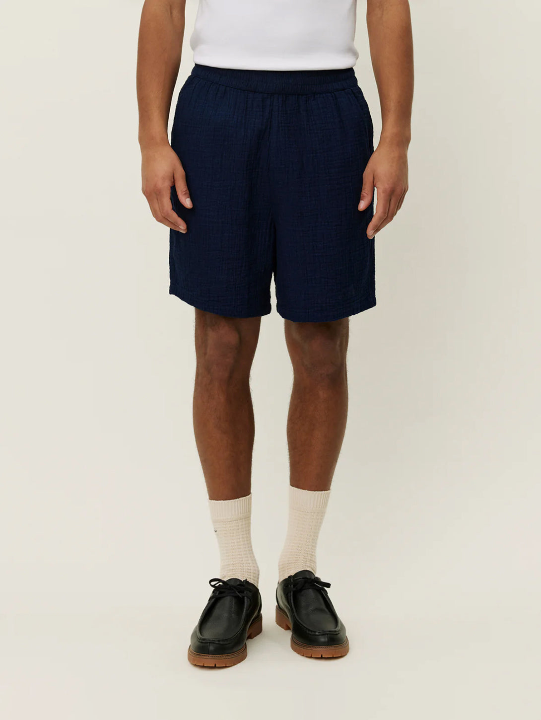 Houston Indigo Shorts for Men - Dark Navy Blue Casual & Comfortable Shorts for Summer, Gym, Running, and Outdoor Activities