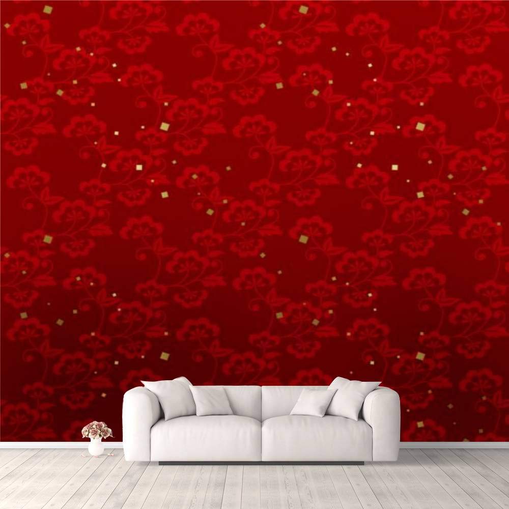 Japanese Style 3D Wallpaper - Vintage Floral Pattern Self-Adhesive Wall Mural for Bedroom, Living Room & Dorm Decor | Peel & Stick Wallpaper for Walls, Ceiling & Wardrobe | Perfect for Home Renovation, DIY Projects & Interior Design