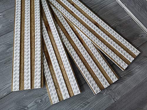 Real Wood Peel and Stick Wall Panels with 3M Adhesive - Easy DIY Installation, Warm Grey (16.25 sq.ft/Box) for Bedroom, Living Room, and Office Decoration