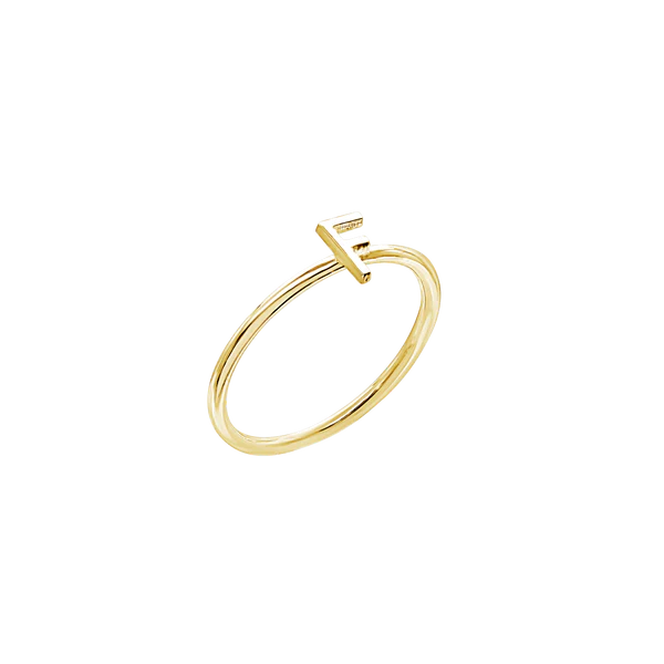 Amare Wear Initial Stackable Rings 14K Gold - Personalized Name Rings for Women, Dainty Layering Rings, Minimalist Jewelry Gift | Perfect for Everyday Wear, Stacking & Special Occasions