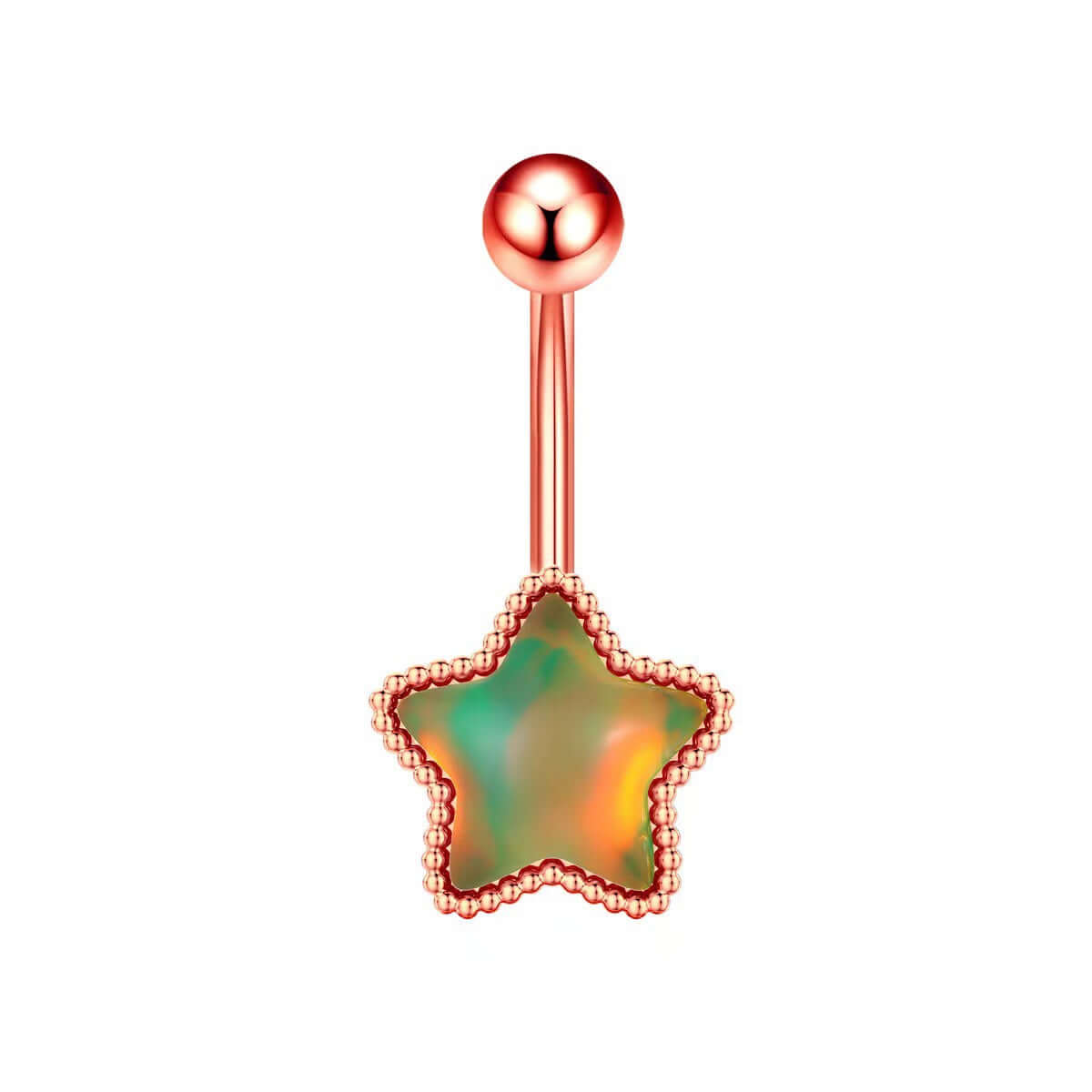 Glow in the Dark Belly Button Rings - Moon Star Design | Body Jewelry for Women | Perfect for Night Parties, Raves & Unique Fashion Looks