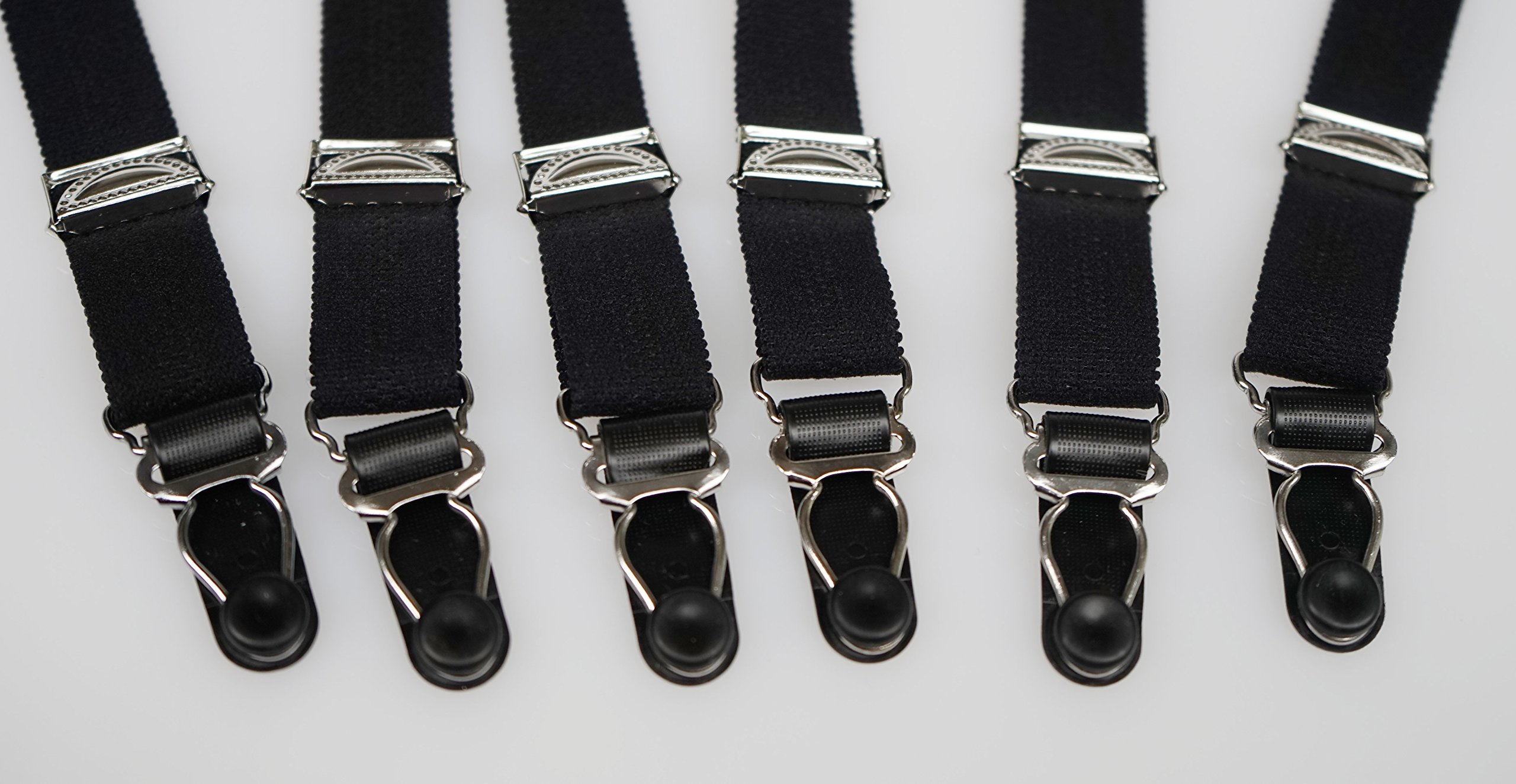 TVRtyle Black Vintage Metal Clips 6-Wide Strap Women's Sexy Garter Belt for Stockings S504B - Perfect for Lingerie, Burlesque, and Vintage Fashion Outfits