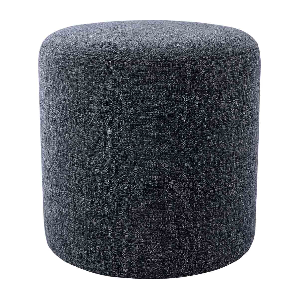 Juliette Ottoman Stool 40cm - Round Tufted Footrest Pouf with Wooden Legs for Living Room, Bedroom, and Nursery Decor