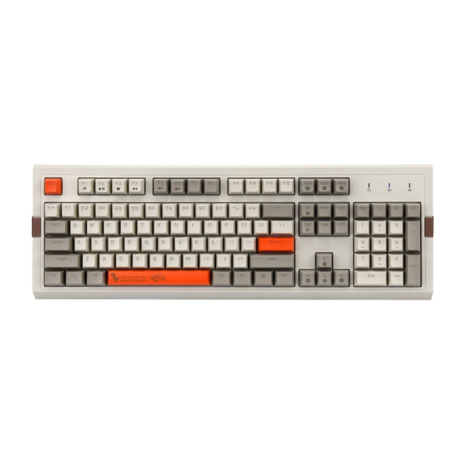 AK510 Retro Mechanical Keyboard - RGB Backlit, Blue Switch Orange, for Gaming & Typing
