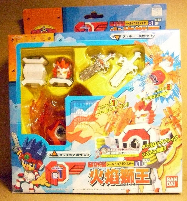 Bandai Keybots Core Monster 01 Blaze Leo Action Figure - Transformable Robot Toy for Kids & Collectors - Perfect for Playtime, Display & Anime Collections