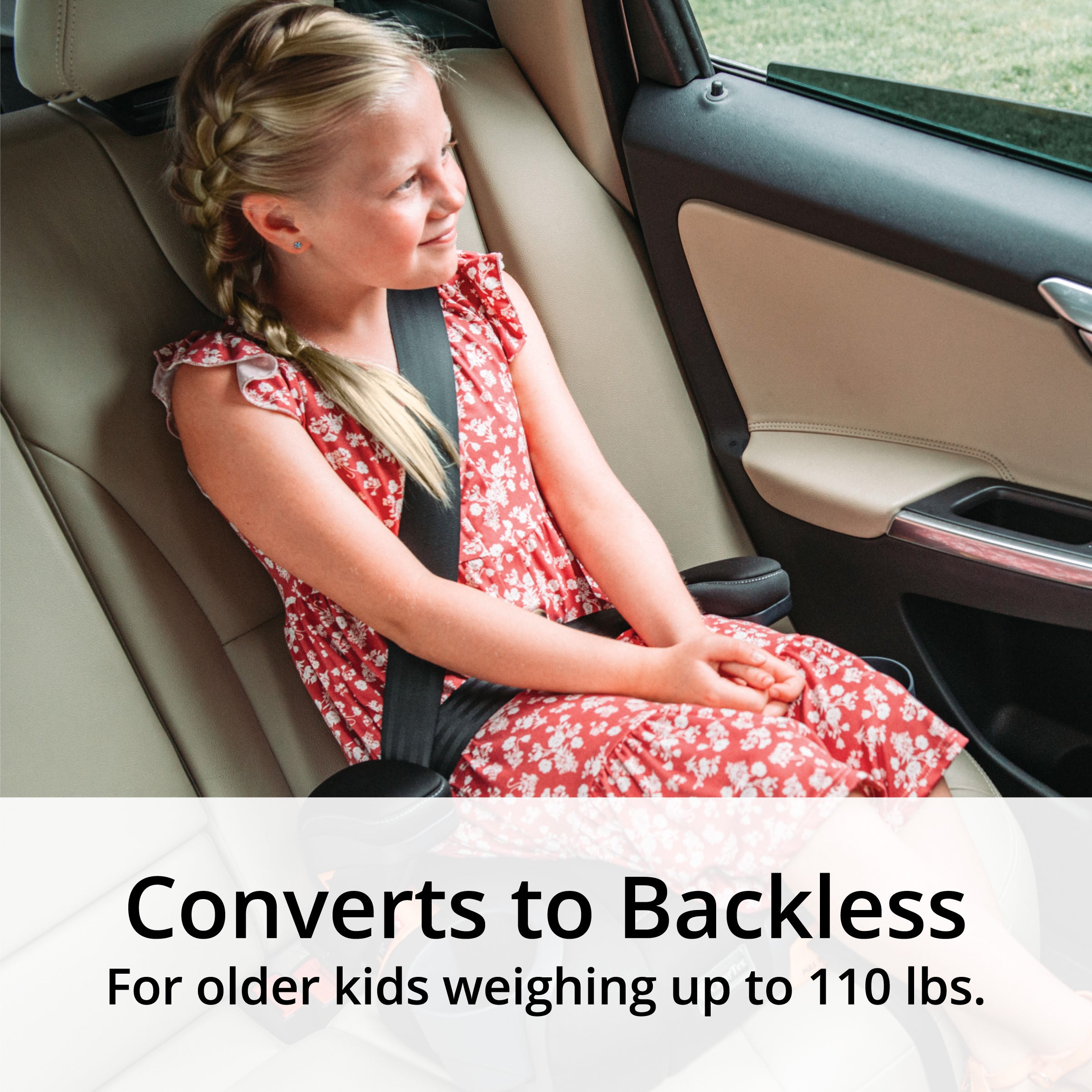 Chicco KidFit ClearTex Plus 2-in-1 Belt Positioning Booster Car Seat for Kids - Safe & Comfortable Convertible Car Seat for Toddlers - Ideal for School Drop-offs, Road Trips & Family Travel