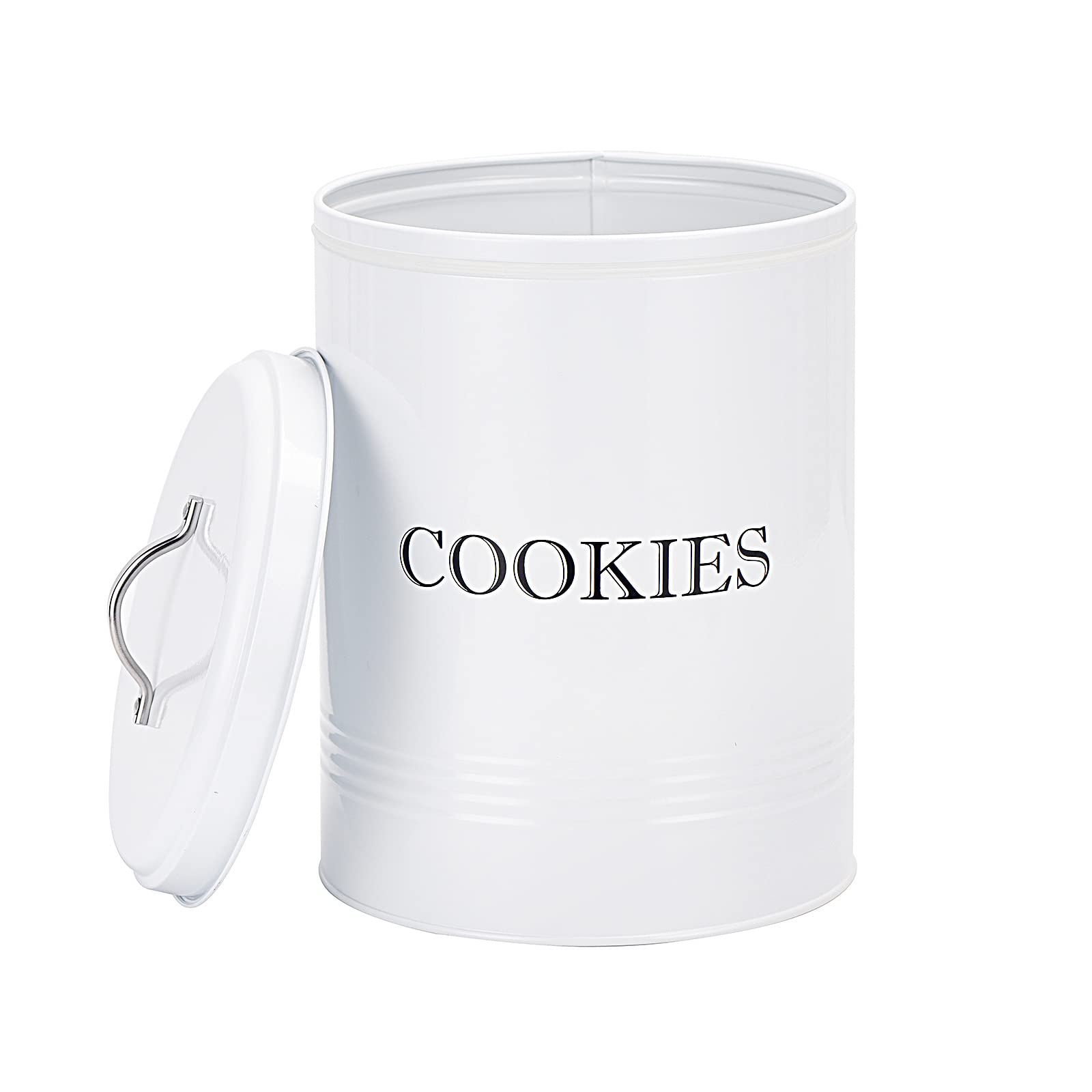Farmhouse Style Cookie Jar with Airtight Lid - Decorative Kitchen Storage Canister for Cookies, Snacks & Baking Supplies | Perfect for Countertop, Pantry & Rustic Home Decor