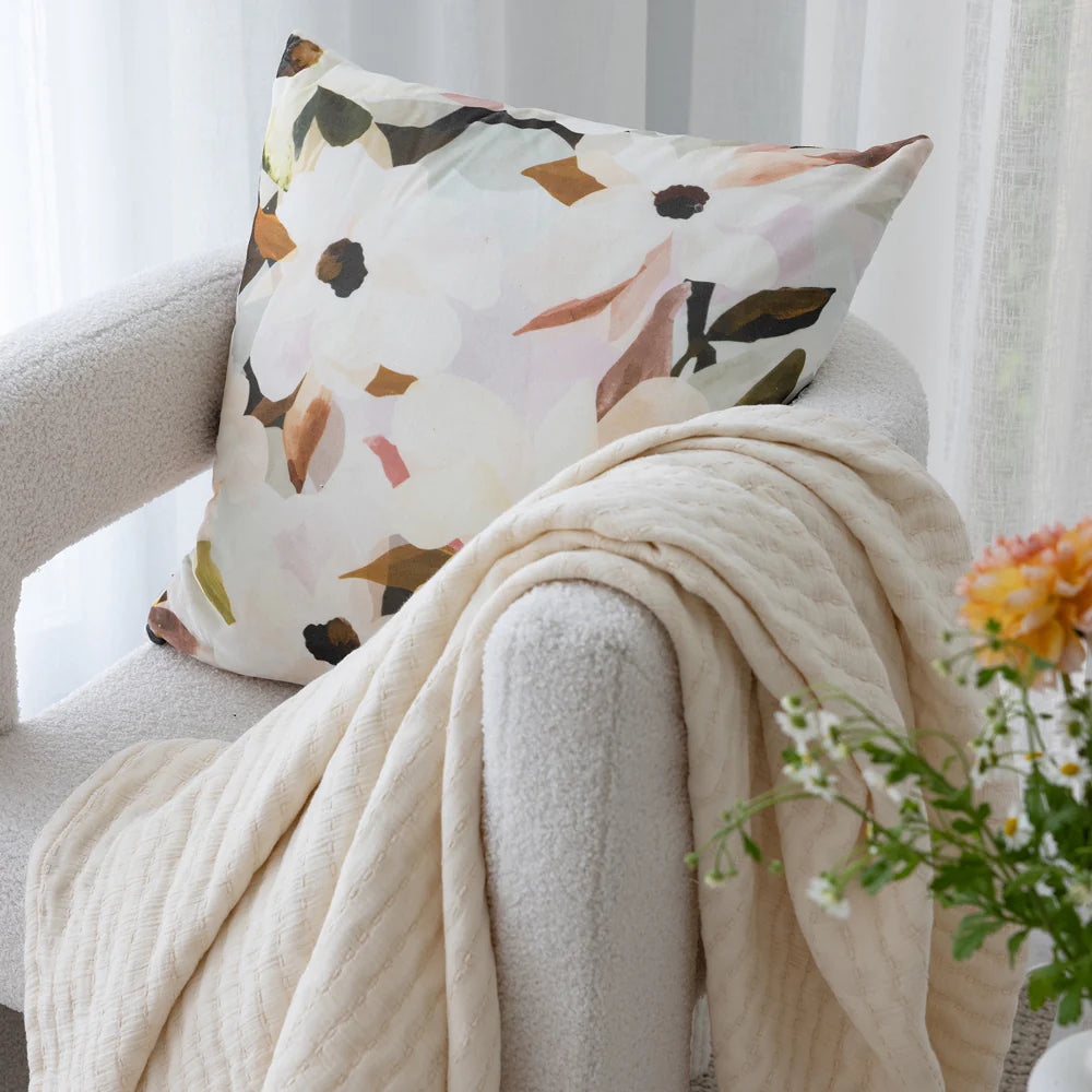 Ambrosia Square Cushion 50x50cm - Soft Decorative Throw Pillow Cover by Bambury for Sofa, Bed, Living Room & Home Decor