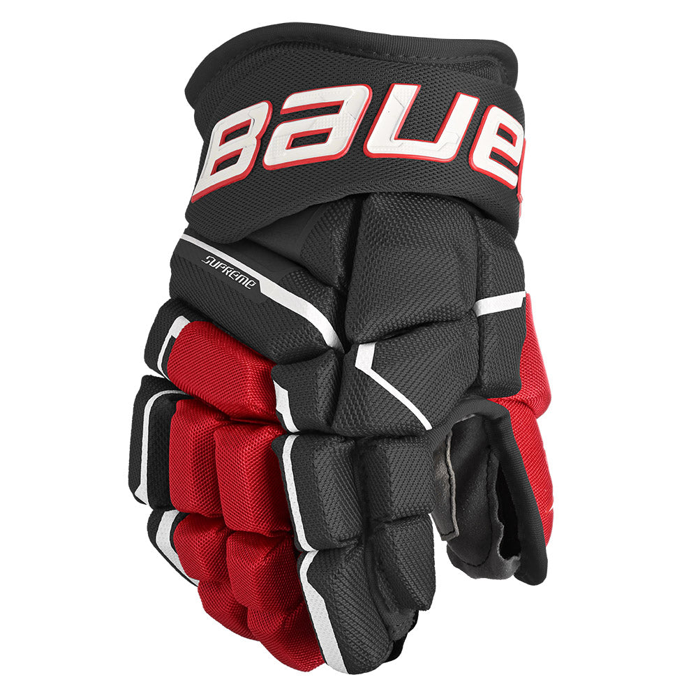 Bauer Supreme Mach Junior Ice Hockey Gloves - Youth Protective Gear for Ice Skating & Hockey Training - Perfect for Rink Practice & Games