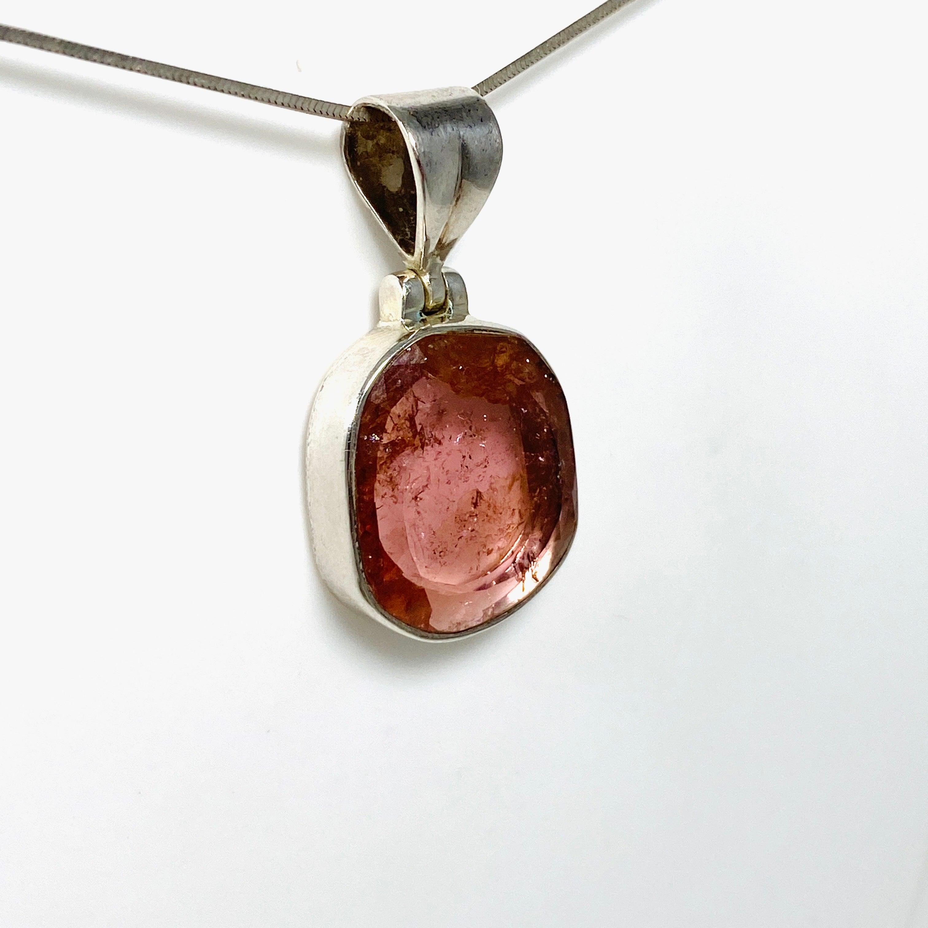 Natural Pink Tourmaline Faceted Pendant Necklace - Genuine Gemstone Jewelry for Women - Perfect for Valentine's Day Gifts, Anniversary & Special Occasions