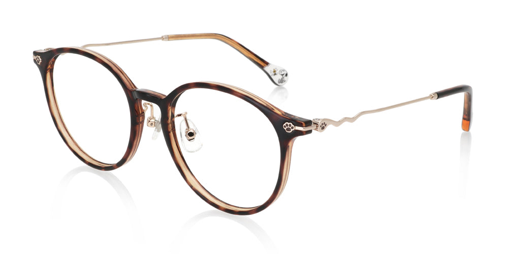 JINS x PEANUTS 087 Laughing 87 Eyeglasses - Stylish Snoopy & Woodstock Design - Perfect for Reading, Work & Everyday Wear