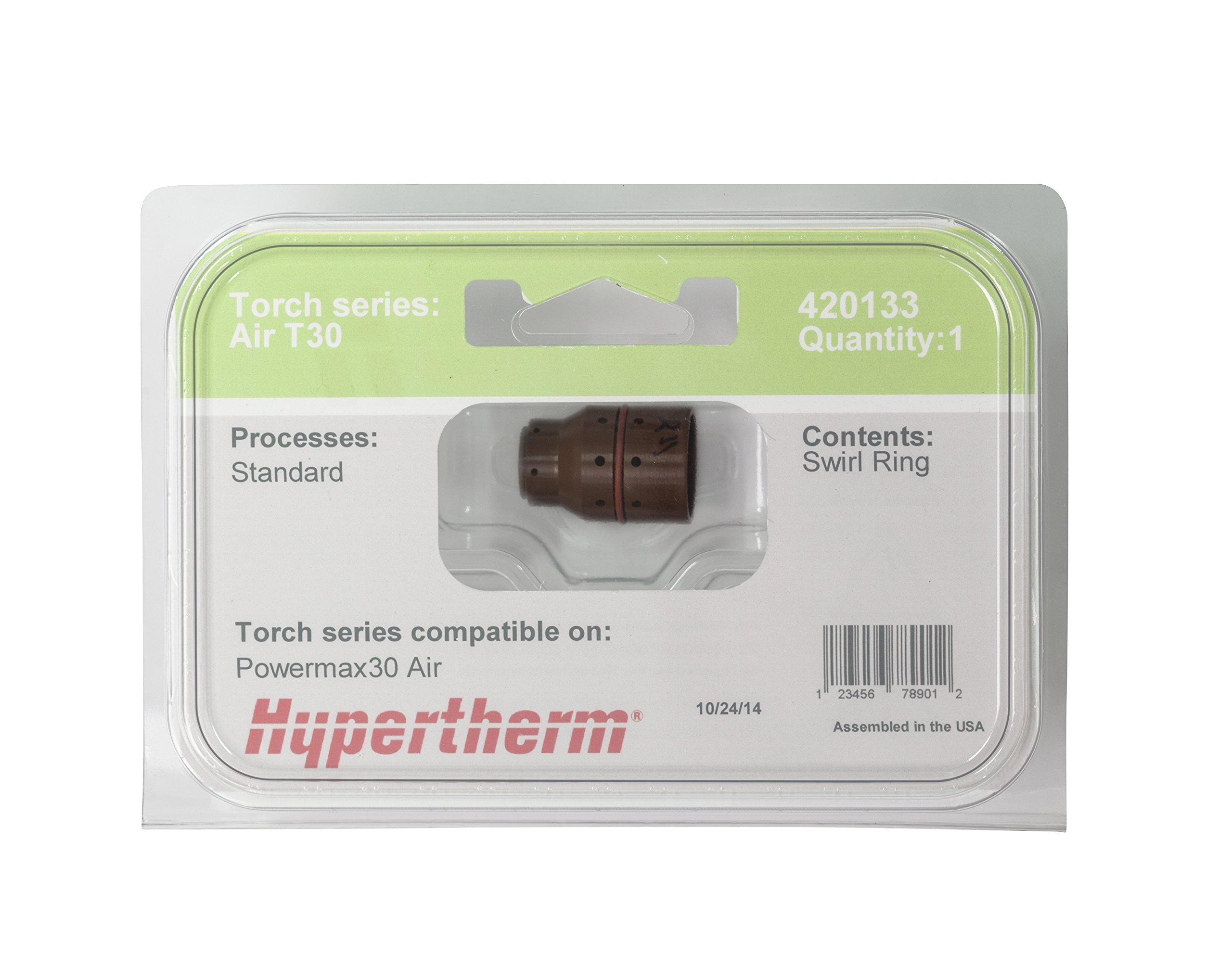 Hypertherm 420133 Swirl Ring Replacement for Powermax 30 AIR Plasma Cutter - Compatible with Hypertherm Powermax 30, 30XP - Perfect for Metal Cutting, Fabrication & DIY Projects