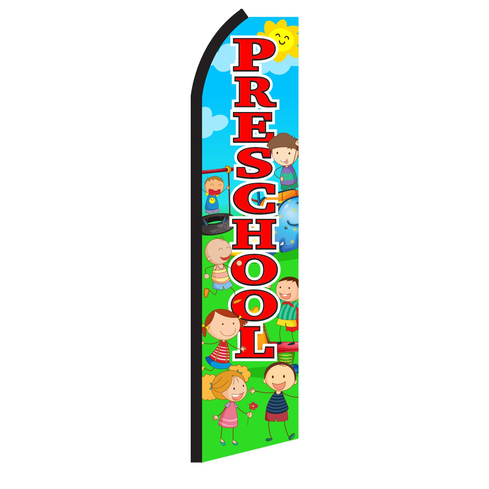 NEOPlex Preschool Playground Swooper Flag - Outdoor Play & School Activities