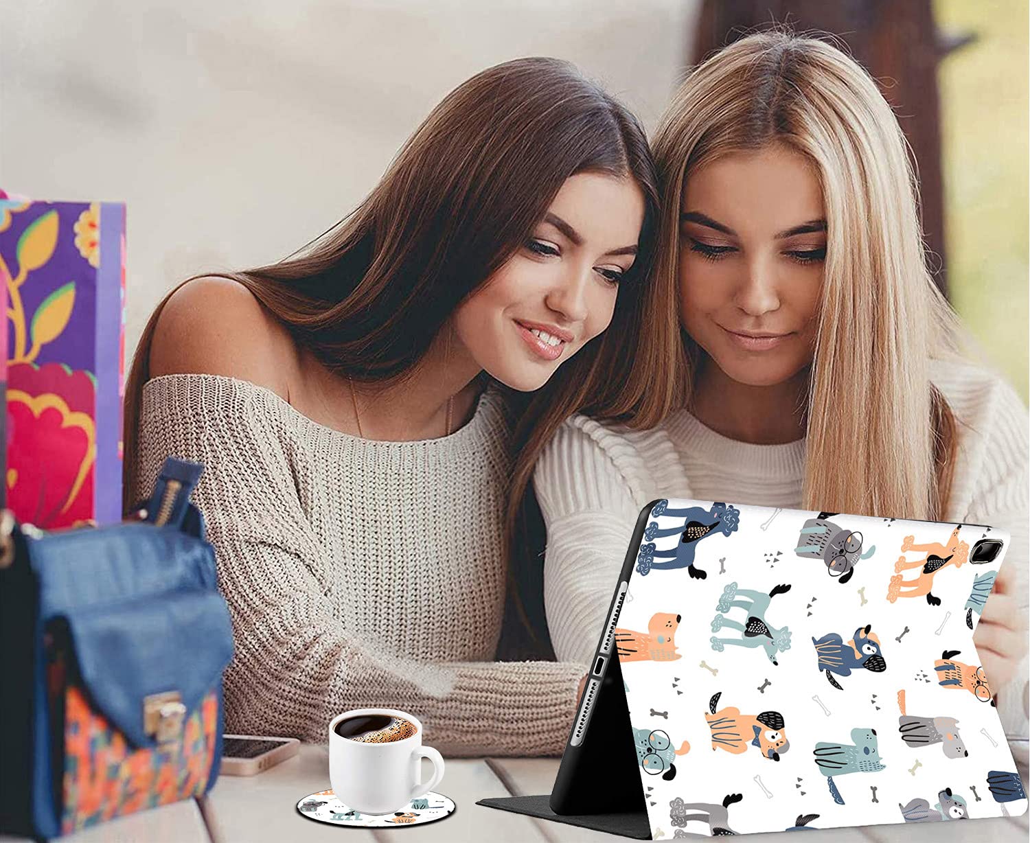 Shockproof Lightweight iPad Case Cover for iPad 9.7 Inch (2018/2017 6th/5th Gen), iPad Air 2 & iPad Air - Cute Dog Design (A1673/A1674/A1675) - Perfect for Work, School & Travel Protection