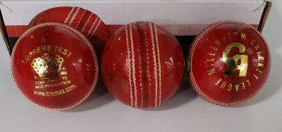 CA Supreme Test Cricket Ball Red - Senior Size (Pack of 1) | Professional Cricket Match & Training Equipment for Adults