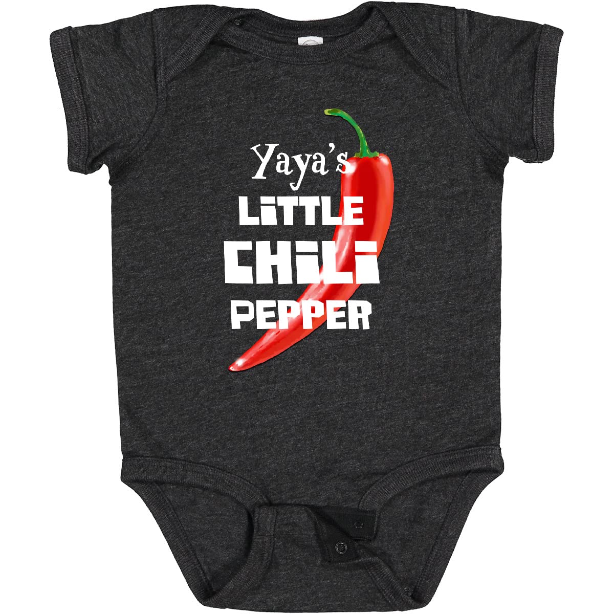 Inktastic Yaya's Little Chili Pepper Baby Bodysuit - Soft Cotton Infant Onesie for Newborns & Toddlers - Cute Chili Pepper Print for Playtime, Family Photos & Everyday Wear