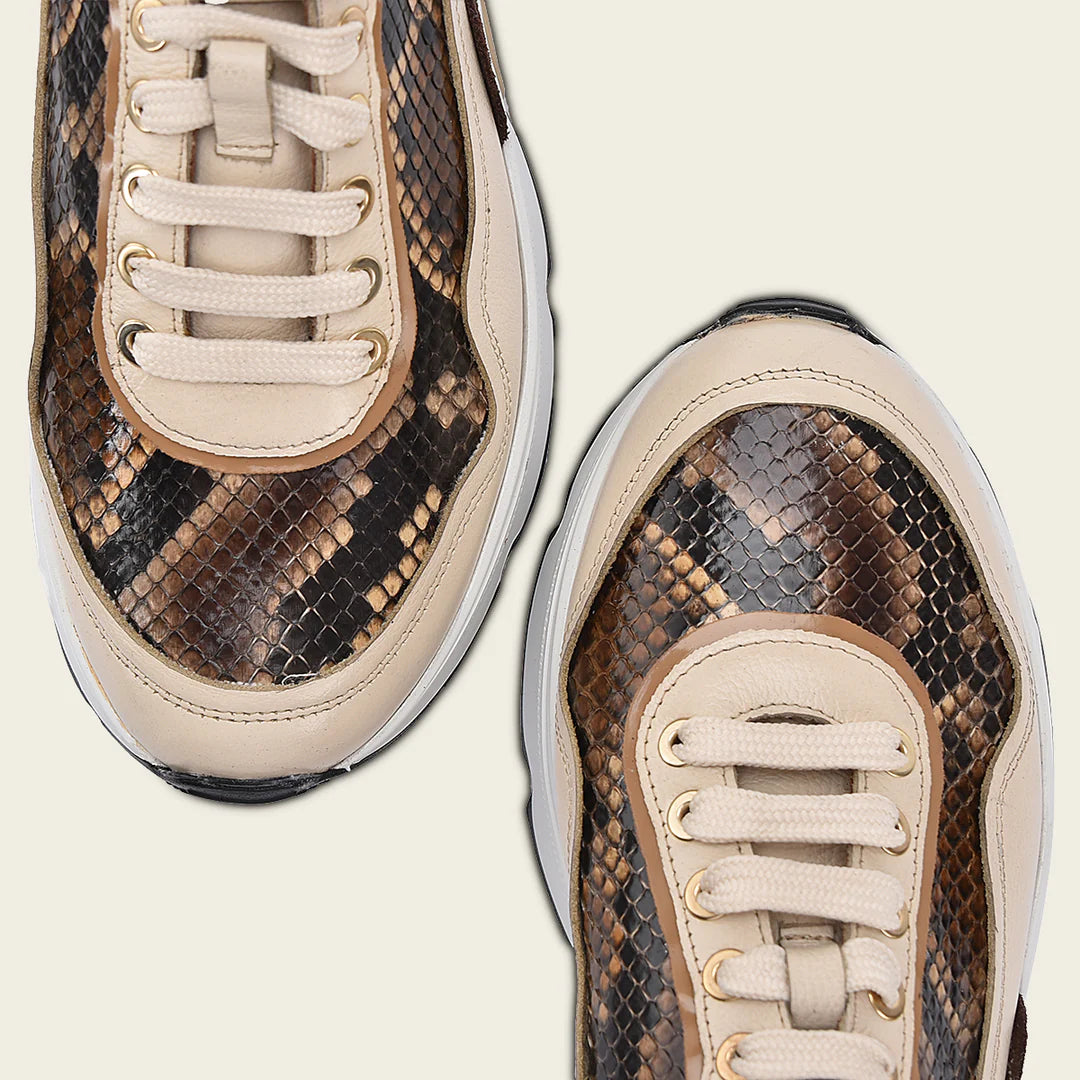 Women's Honey Python Sneakers A09PBVW - Stylish & Comfortable Casual Shoes for Walking, Work & Everyday Wear