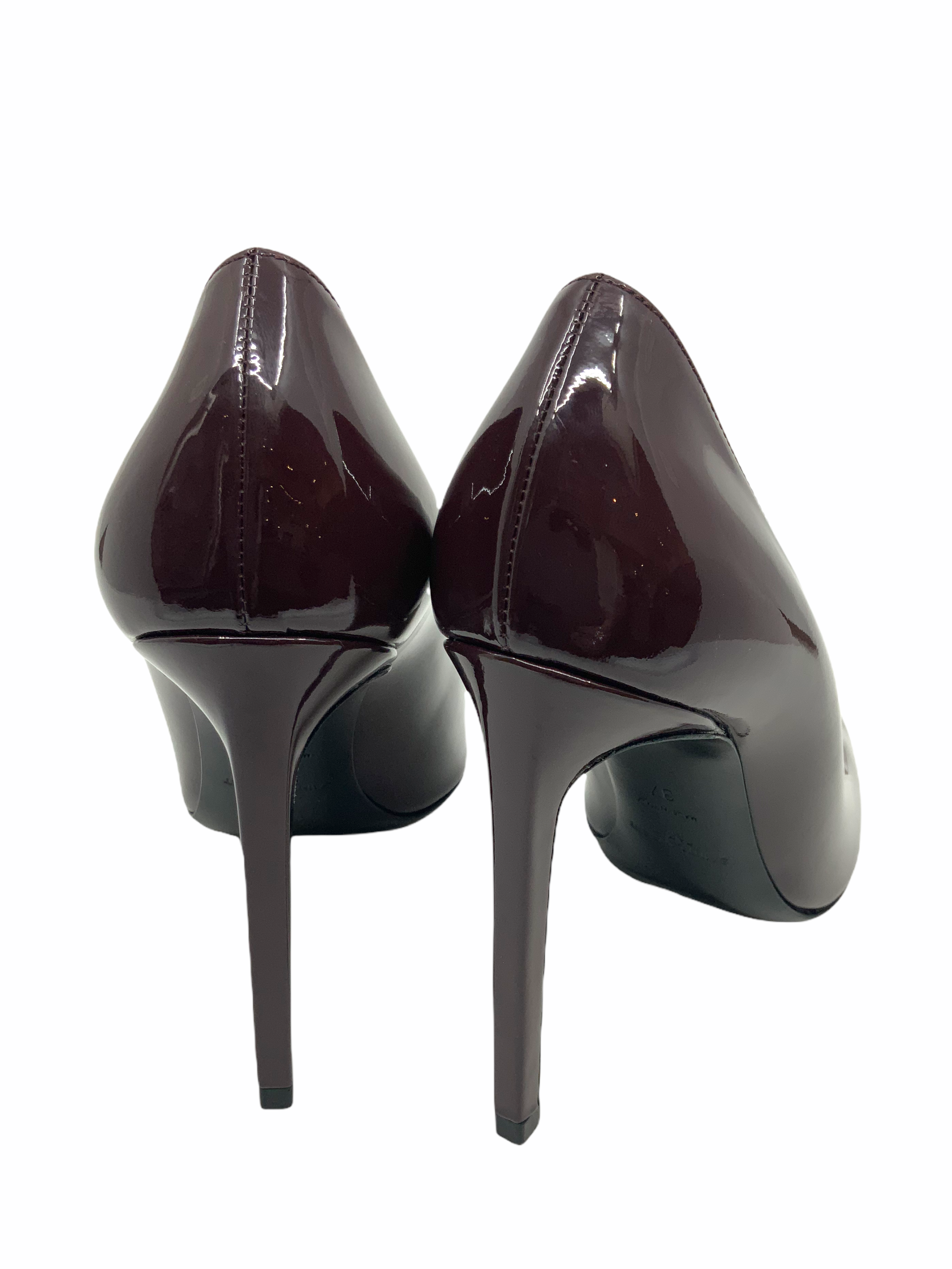 Saint Laurent Patent Leather Pointed Toe Pumps - Women's Size 7 (US) | Luxury High Heels for Evening Parties & Formal Events