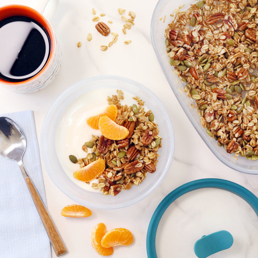 Healthy Microwave Maple Nut Granola - Crunchy Breakfast Cereal & Snack for Kids & Adults - Perfect for On-the-Go, Office & School Lunch