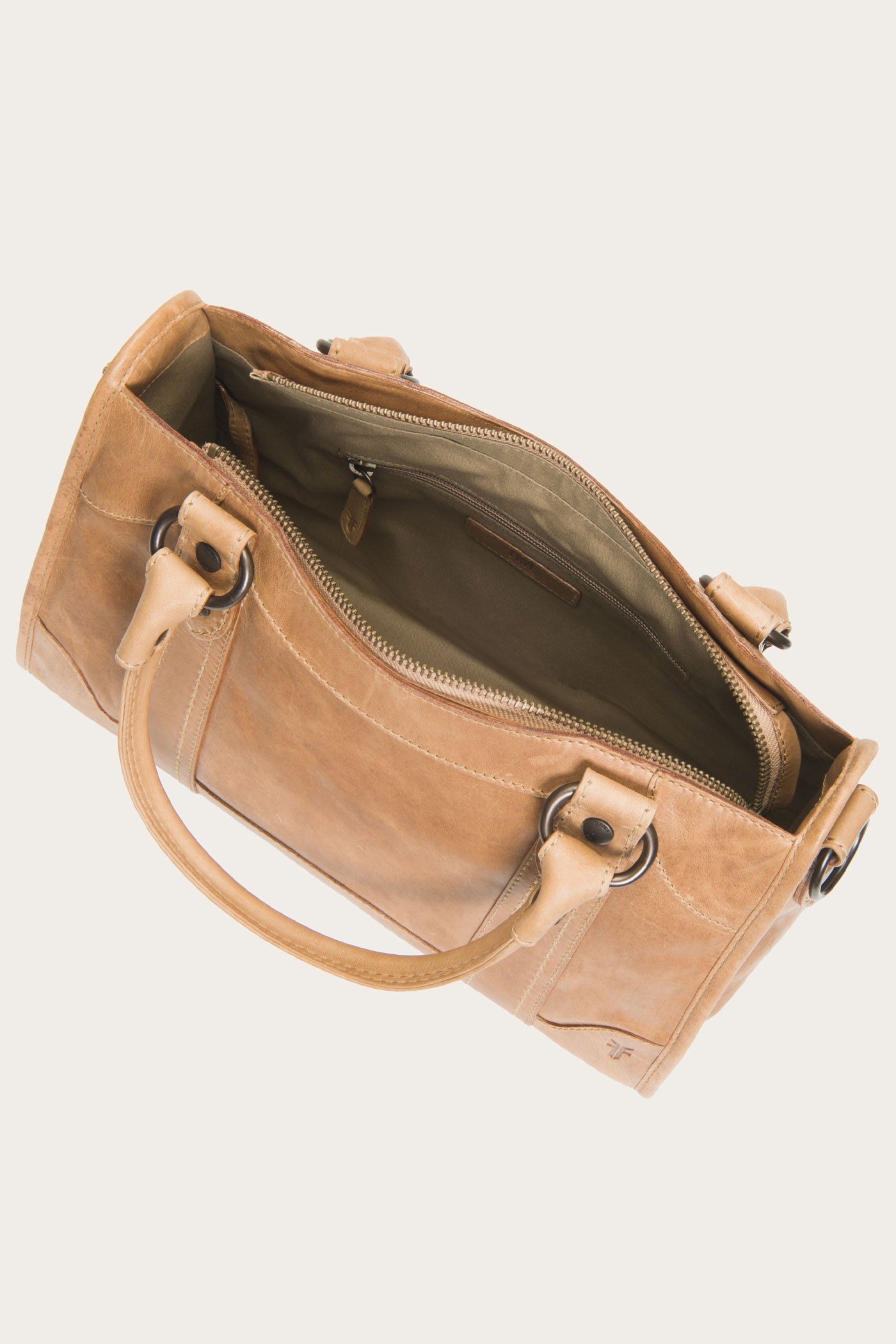 Melissa Genuine Leather Satchel Handbag for Women - Beige Crossbody Purse with Adjustable Strap, Perfect for Work, Travel & Everyday Use