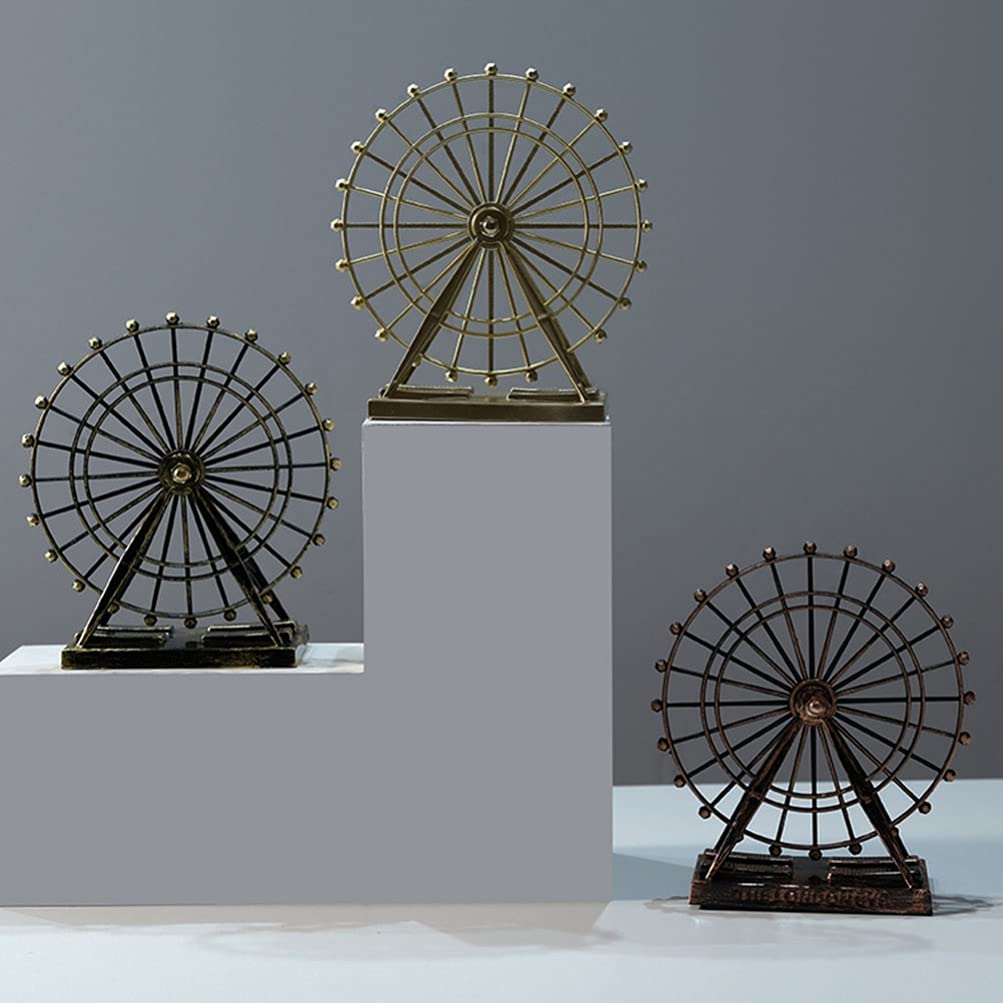 FOMIYES Windmill Decor Ferris Wheel Table Lamp - Modern Small Desk Lamp & Romantic Bedside Night Light for Bedroom, Living Room, Office - Unique Home Decor Accent Lighting for Cozy Ambiance